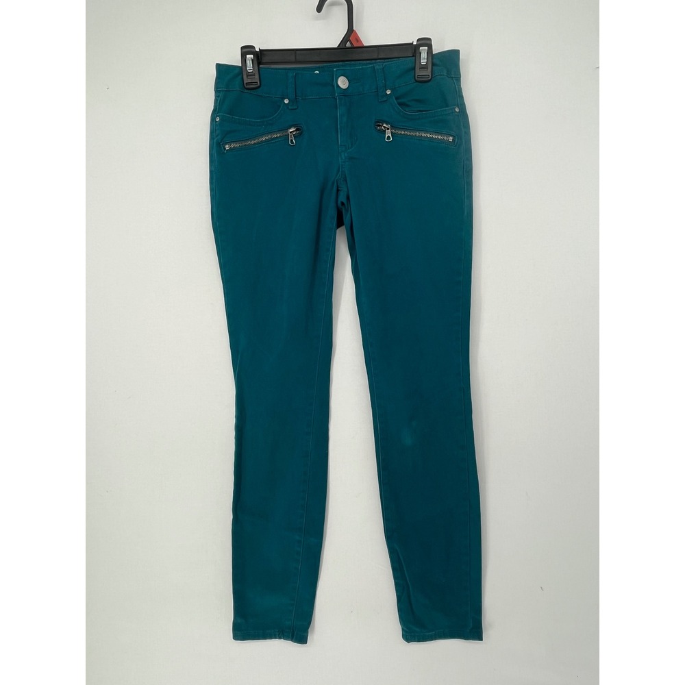 Aeropostale Lola Jegging Pants Womens 2 Regular Teal Blue Green Skinny Low Rise